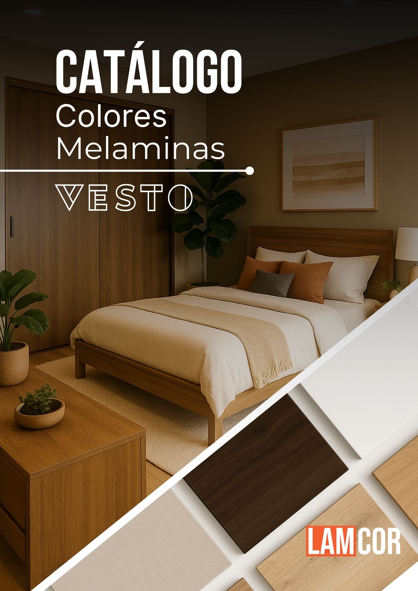 Catálogo de melaminas Vesto para mobiliario interior