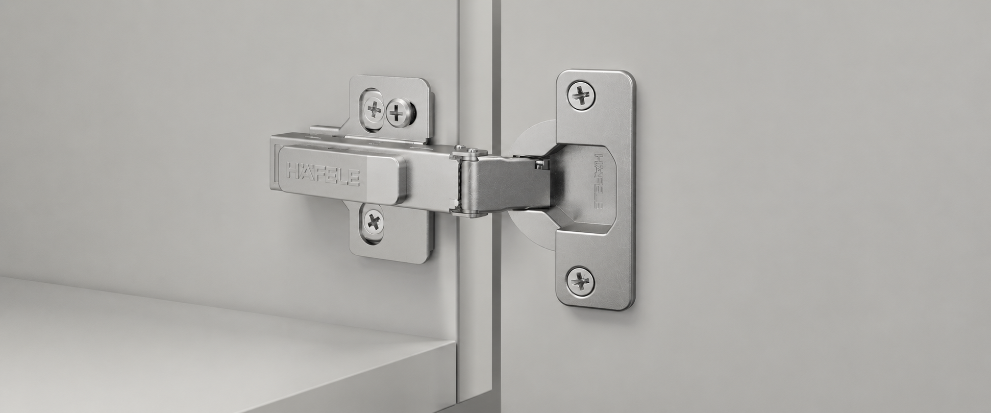 Bisagra Häfele para mobiliario y gabinetes de cocina